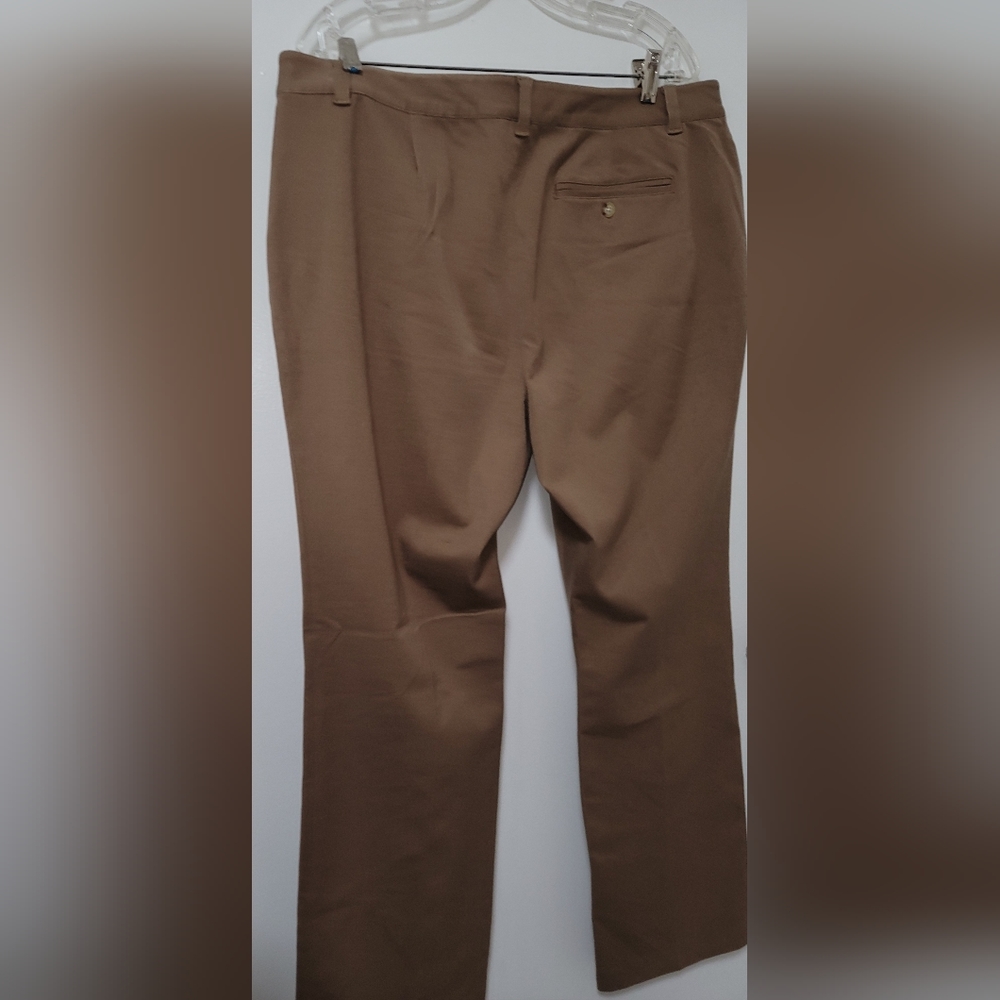New Lauren Ralph Lauren Womens Brown Adelle Stretch Cotton Straight Leg Pants 16 - Picture 13 of 15